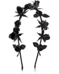 schwarzes Haarband mit Blumenmuster von Jennifer Behr