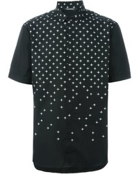 schwarzes Hemd mit Sternenmuster