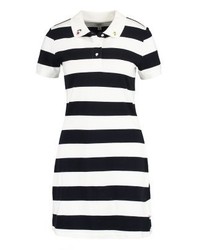 schwarzes horizontal gestreiftes gerade geschnittenes Kleid von Vans