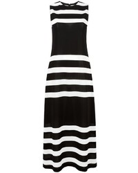 schwarzes horizontal gestreiftes Kleid von Calvin Klein Collection