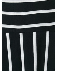 schwarzes horizontal gestreiftes Kleid von Henrik Vibskov