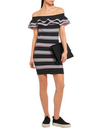 schwarzes horizontal gestreiftes Kleid von MSGM