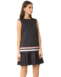 schwarzes horizontal gestreiftes Kleid von RED Valentino