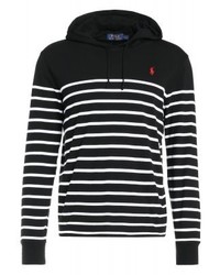 schwarzes horizontal gestreiftes Langarmshirt von Ralph Lauren