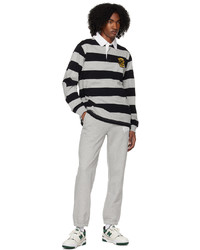 schwarzes horizontal gestreiftes Polohemd von Billionaire Boys Club