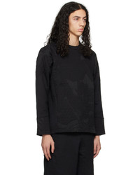 schwarzes horizontal gestreiftes Sweatshirt von Byborre