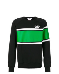 schwarzes horizontal gestreiftes Sweatshirt von MSGM