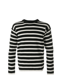 schwarzes horizontal gestreiftes Sweatshirt von S.N.S. Herning
