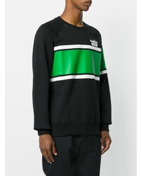 schwarzes horizontal gestreiftes Sweatshirt von MSGM