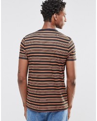 schwarzes horizontal gestreiftes T-Shirt mit einem Rundhalsausschnitt von Asos