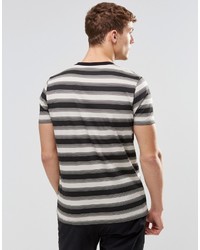 schwarzes horizontal gestreiftes T-Shirt mit einem Rundhalsausschnitt von Asos