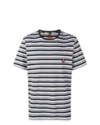schwarzes horizontal gestreiftes T-Shirt mit einem Rundhalsausschnitt von Missoni Mare