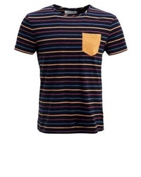 schwarzes horizontal gestreiftes T-Shirt mit einem Rundhalsausschnitt von Pier One