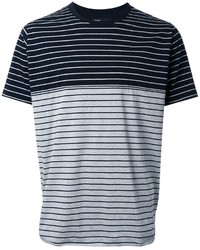 schwarzes horizontal gestreiftes T-shirt von 08sircus