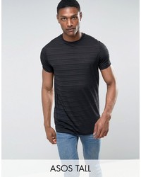 schwarzes horizontal gestreiftes T-shirt von Asos