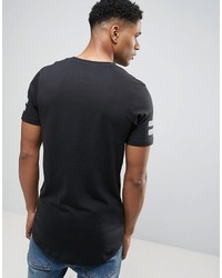 schwarzes horizontal gestreiftes T-shirt von Jack and Jones