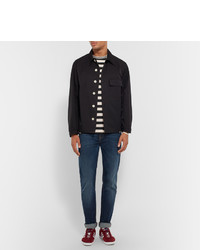 schwarzes horizontal gestreiftes T-shirt von Paul Smith