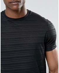 schwarzes horizontal gestreiftes T-shirt von Asos