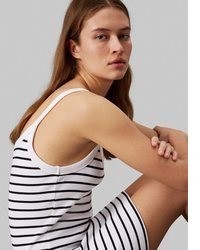schwarzes horizontal gestreiftes Trägerkleid von Calvin Klein Jeans
