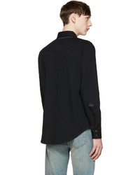 schwarzes Jeanshemd von Saint Laurent