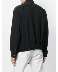 schwarzes Jeanshemd von Raf Simons