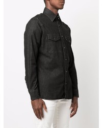 schwarzes Jeanshemd von Tom Ford