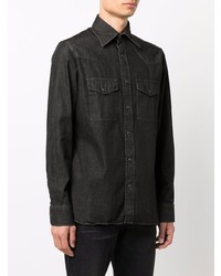 schwarzes Jeanshemd von Tom Ford