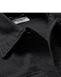 schwarzes Jeanshemd von Saint Laurent