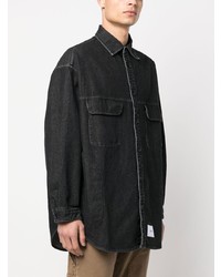 schwarzes Jeanshemd von WTAPS