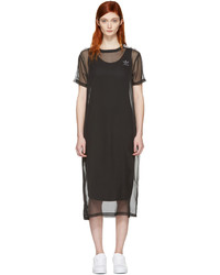 schwarzes Kleid aus Netzstoff von adidas