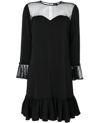 schwarzes Kleid aus Netzstoff von Just Cavalli