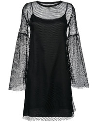 schwarzes Kleid aus Netzstoff von MM6 MAISON MARGIELA