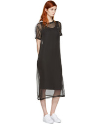 schwarzes Kleid aus Netzstoff von adidas