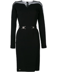 schwarzes Kleid aus Netzstoff von Philipp Plein