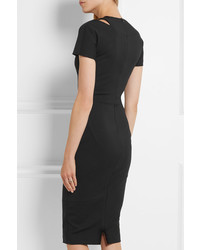 schwarzes Kleid mit Ausschnitten von Victoria Beckham