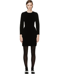 schwarzes Kleid mit Ausschnitten von Saint Laurent