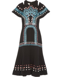 schwarzes Kleid mit Ausschnitten von Temperley London