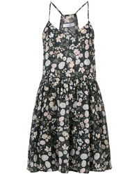 schwarzes Kleid mit Blumenmuster von Anine Bing