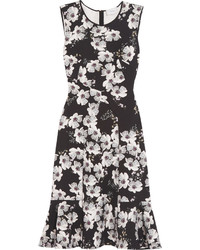 schwarzes Kleid mit Blumenmuster von Erdem