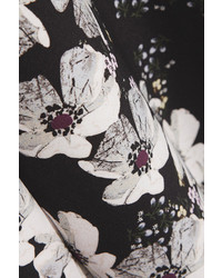 schwarzes Kleid mit Blumenmuster von Erdem