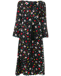 schwarzes Kleid mit Blumenmuster von Marc Jacobs
