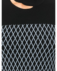 schwarzes Kleid mit geometrischem Muster von Fendi