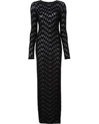 schwarzes Kleid mit geometrischem Muster von Gareth Pugh