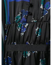 schwarzes Kleid mit geometrischem Muster von Sacai