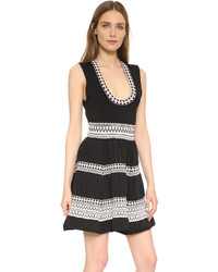 schwarzes Kleid mit geometrischem Muster von Ronny Kobo
