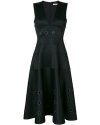 schwarzes Kleid mit Lochstickerei von Versace