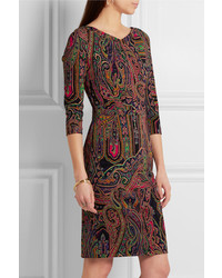 schwarzes Kleid mit Paisley-Muster von Etro