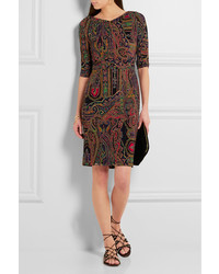 schwarzes Kleid mit Paisley-Muster von Etro