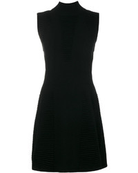 schwarzes Kleid mit Reliefmuster von Versace