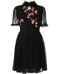 schwarzes Kleid mit Rüschen von Blugirl